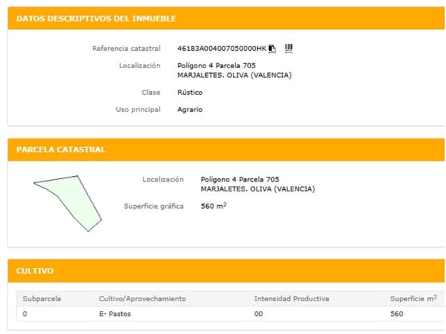 Terreno Não Urbanizado para venda em Oliva - 22 000 € (Ref: 9461141)