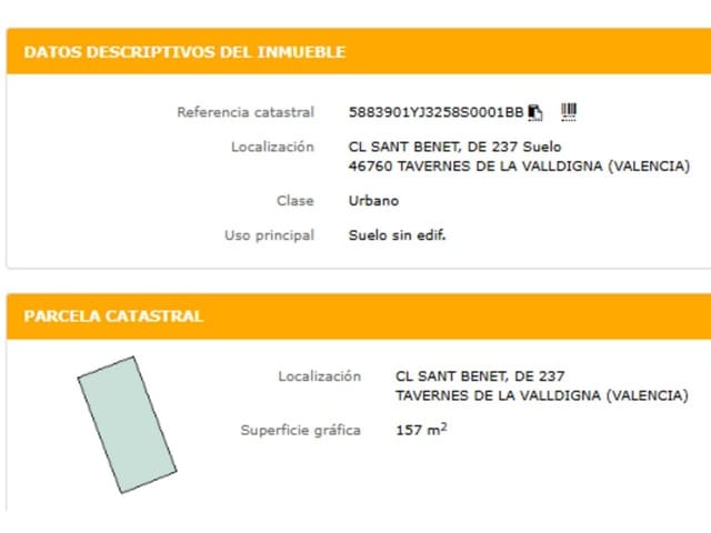 Teren niezagospodarowany na sprzedaż w Tavernes de la Valldigna - 83 000 € (Ref: 9516266)