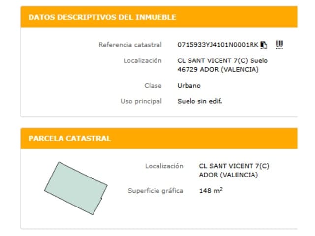 Byggetomt til salgs i Ador - € 34 900 (Ref: 9550468)