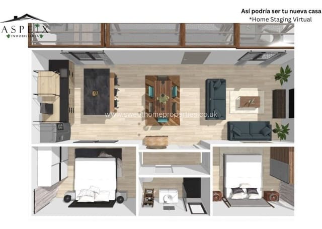 2 soveværelse Finca/Landehus til salg i Aspe med swimmingpool garage - € 166.000 (Ref: 9571665)