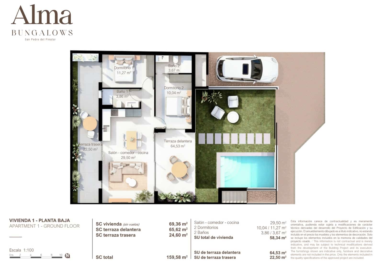 2 slaapkamer Bungalow te koop in San Pedro del Pinatar - € 315.000 (Ref: 9687389)