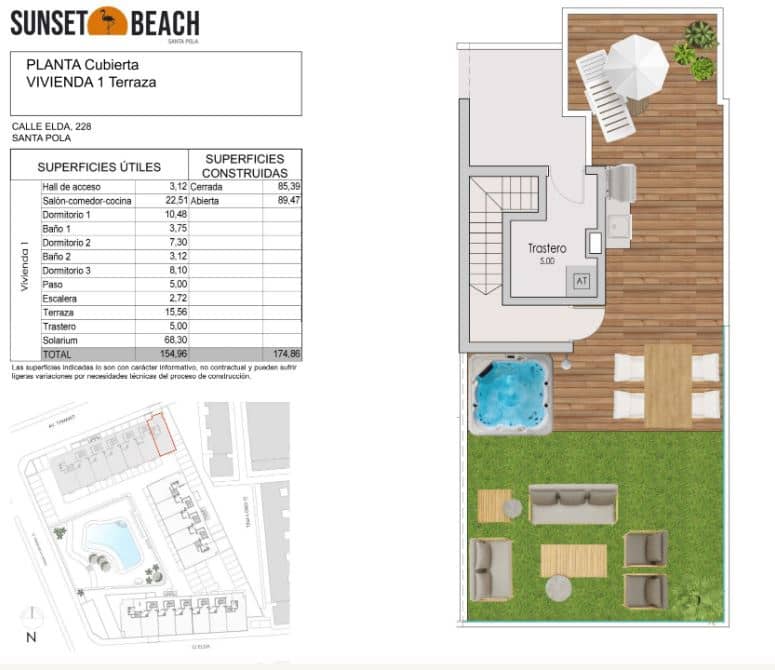 3 quarto Penthouse para venda em Santa Pola - 570 000 € (Ref: 9360478)