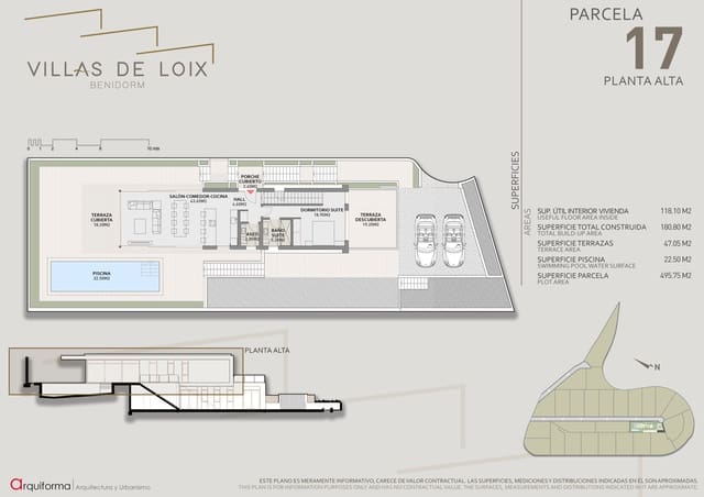 3 sypialnia Willa na sprzedaż w Benidorm z basenem garażem - 1 157 380 € (Ref: 9348081)