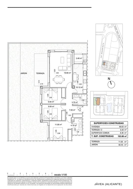 3 Zimmer Apartment zu verkaufen in Javea / Xabia mit Pool Garage - 599.000 € (Ref: 9415297)
