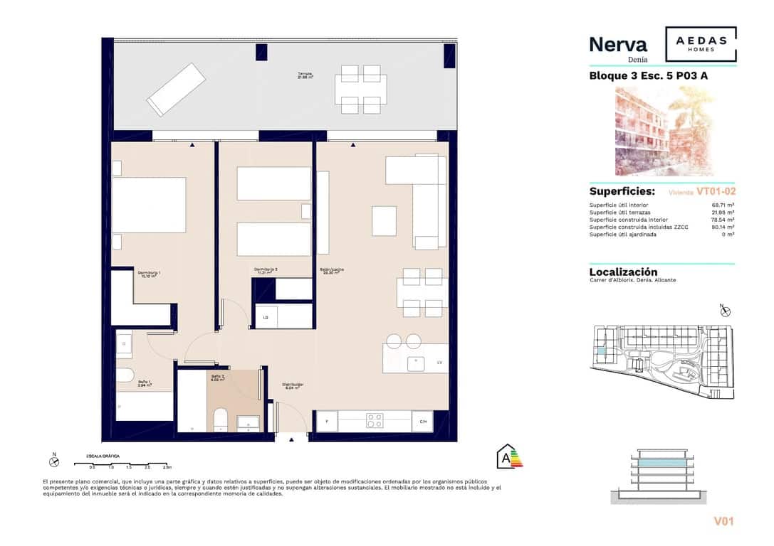 2 chambre Appartement à vendre à Denia avec piscine garage - 420 000 € (Ref: 9420446)