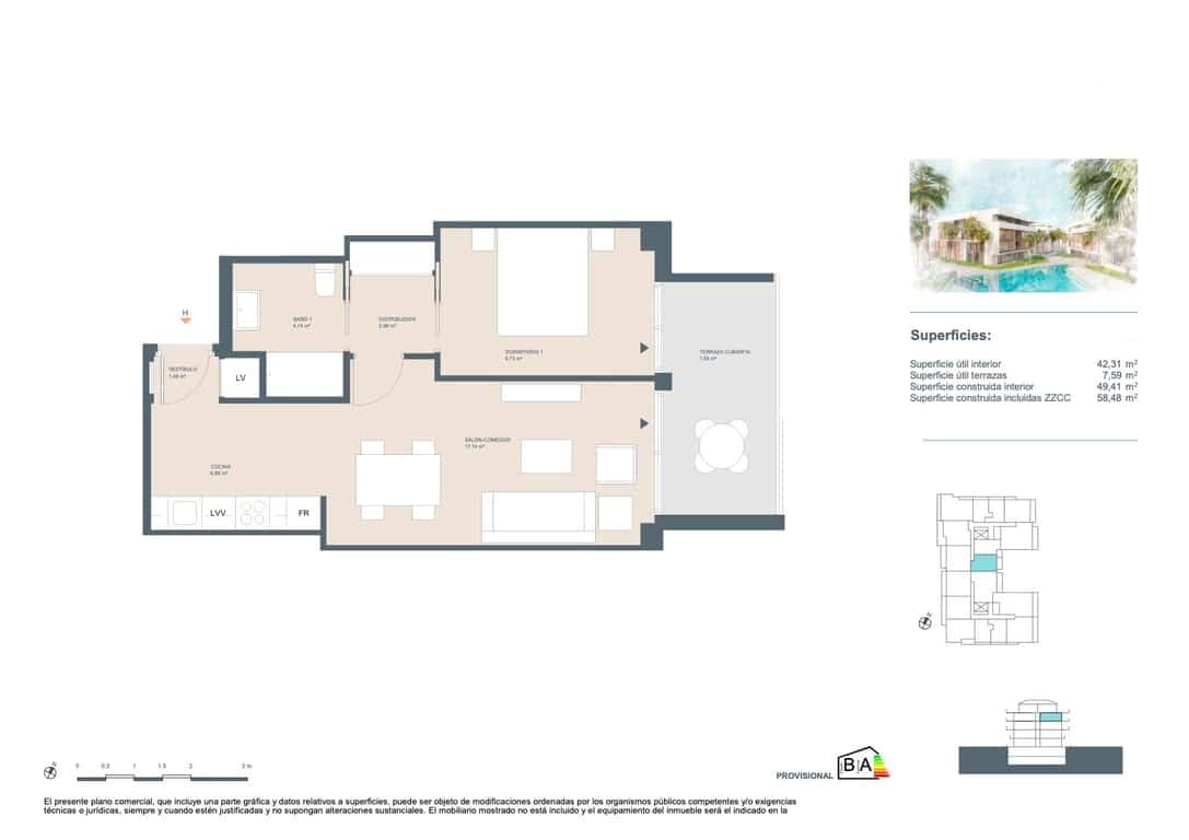 Apartamento de 1 habitación en Javea / Xàbia en venta con piscina garaje - 295.000 € (Ref: 9977663)