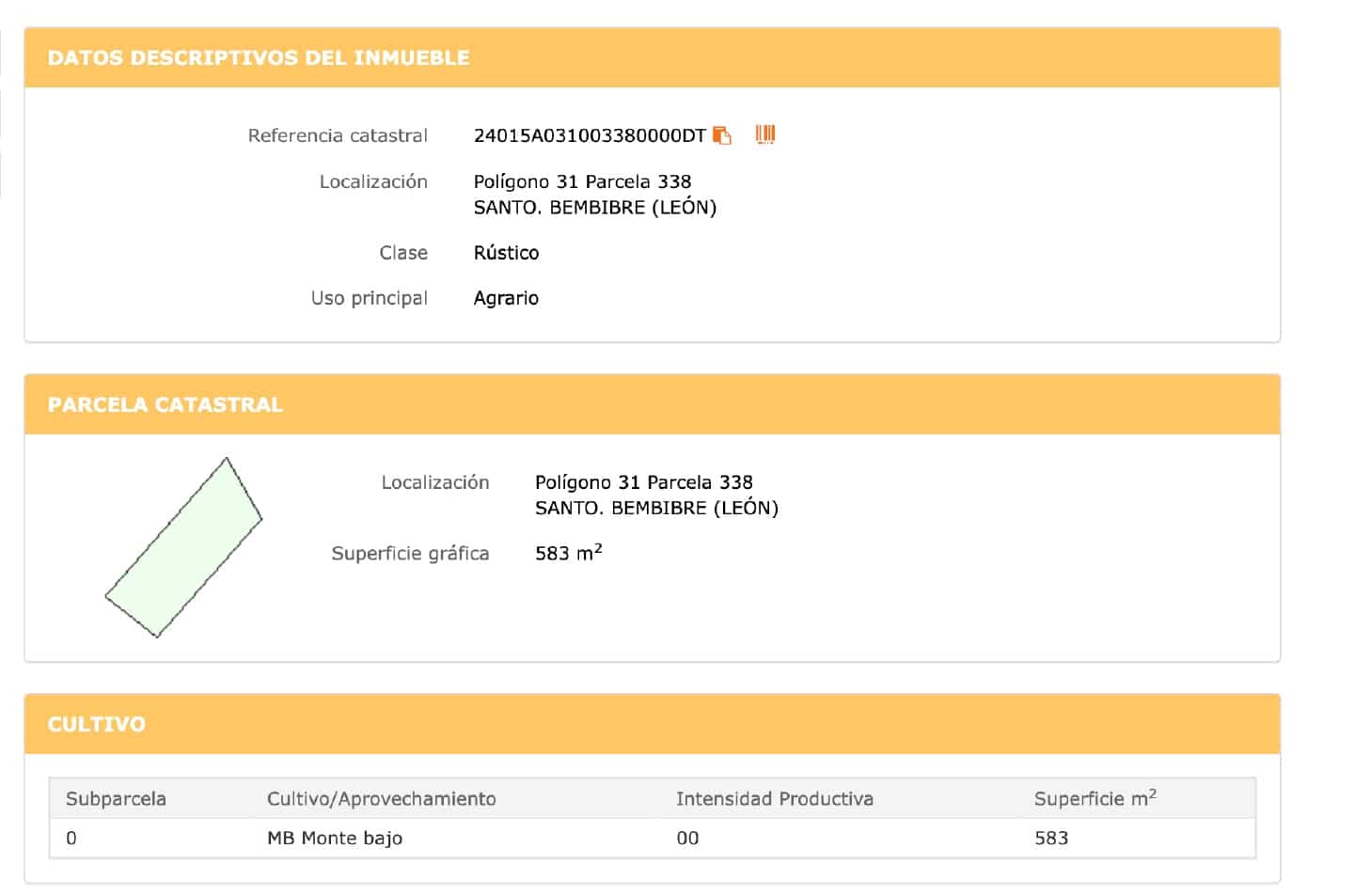 Undeveloped Land for sale in Bembibre - € 6,000 (Ref: 9488247)