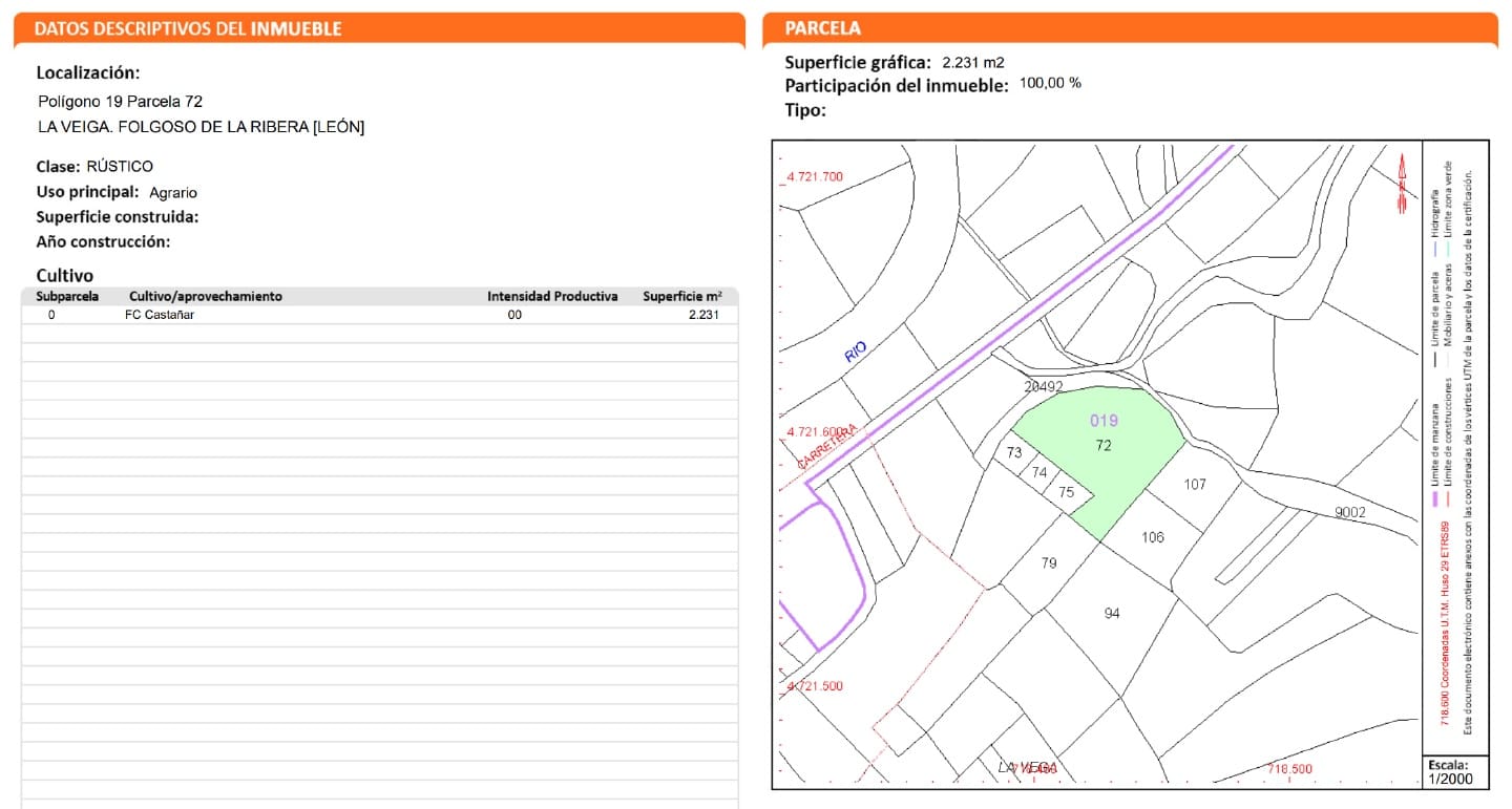 Undeveloped Land for sale in Quintana del Castillo - € 9,700 (Ref: 9488248)