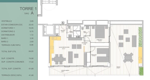 2 chambre Appartement à vendre à Guardamar del Segura avec piscine garage - 245 000 € (Ref: 9778638)