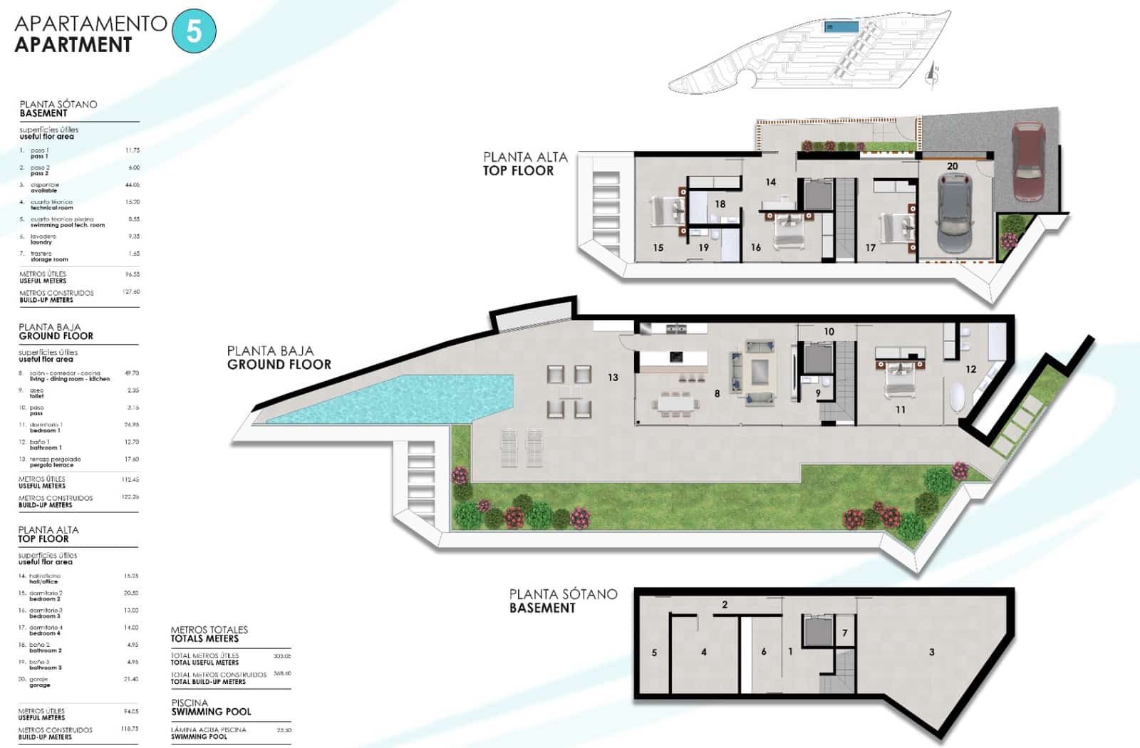 4 soverom Penthouse til salgs i Altea med svømmebasseng garasje - € 2 150 000 (Ref: 9428259)