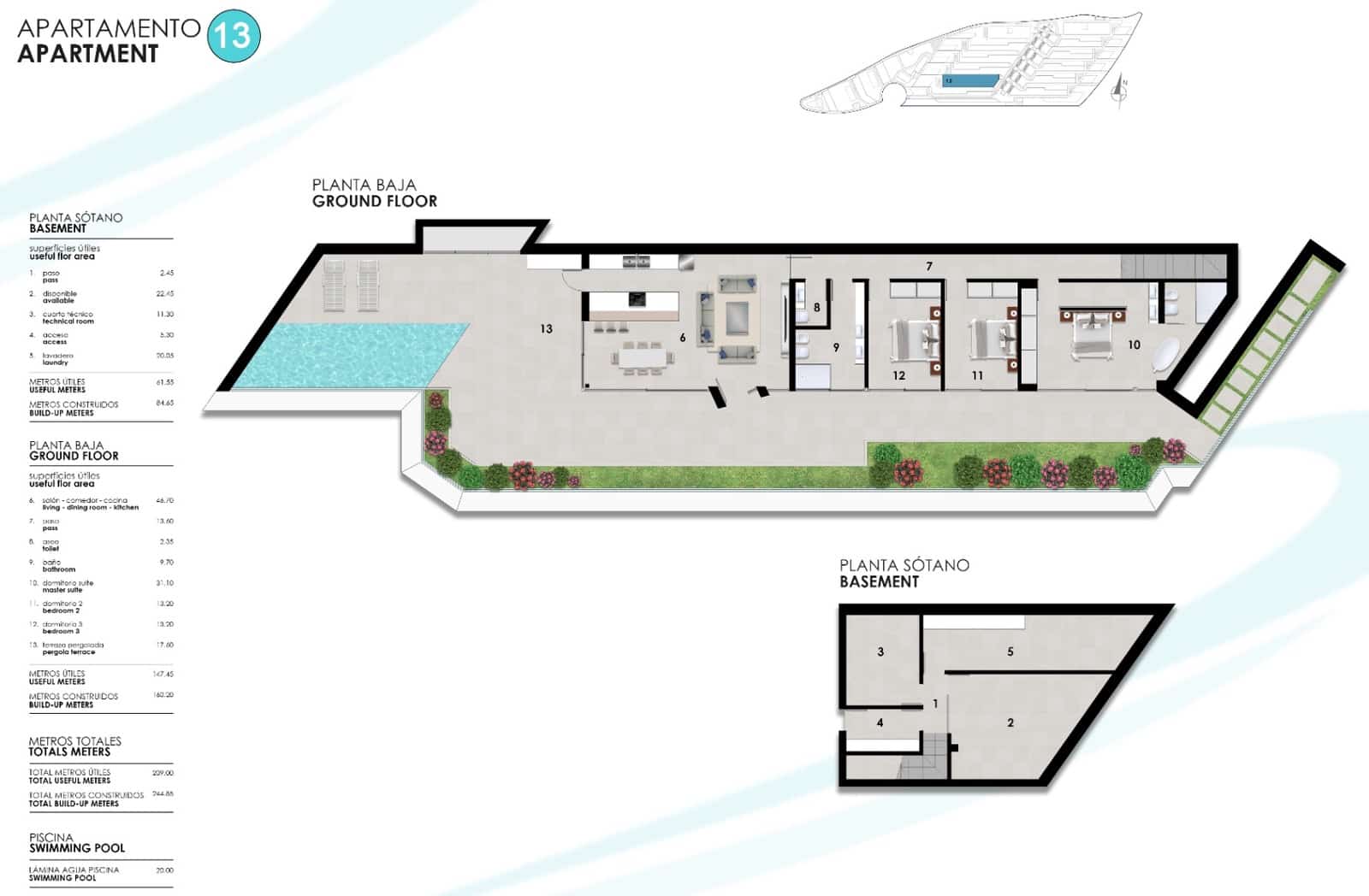 3 soveværelse Lejlighed til salg i Altea med swimmingpool garage - € 1.200.000 (Ref: 9428261)