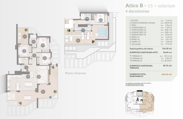 Ático de 4 habitaciones en Calpe / Calp en venta con piscina garaje - 1.017.000 € (Ref: 9523694)