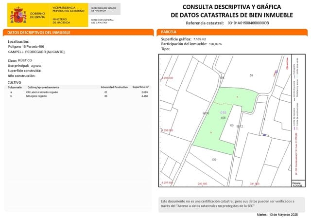 Bauplatz zu verkaufen in Pedreguer - 160.000 € (Ref: 9863942)