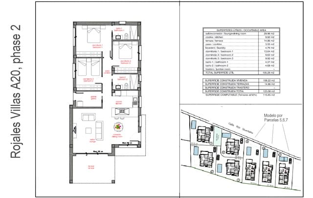 3 Zimmer Villa zu verkaufen in Ciudad Quesada, Rojales mit Pool - 483.000 € (Ref: 9556209)