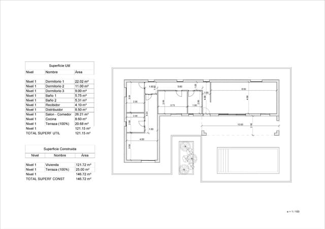 3 sovrum Villa till salu i La Romana med pool garage - 433 000 € (Ref: 10020188)