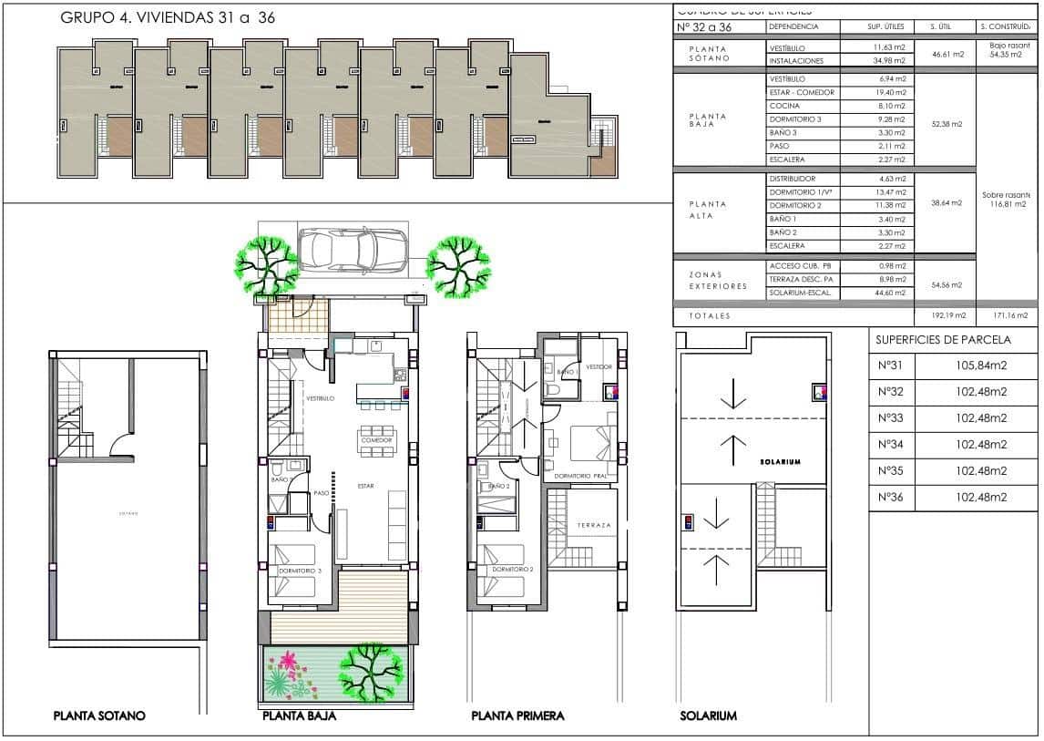 3 soveværelse Villa til salg i Monforte del Cid med swimmingpool garage - € 365.000 (Ref: 10020199)