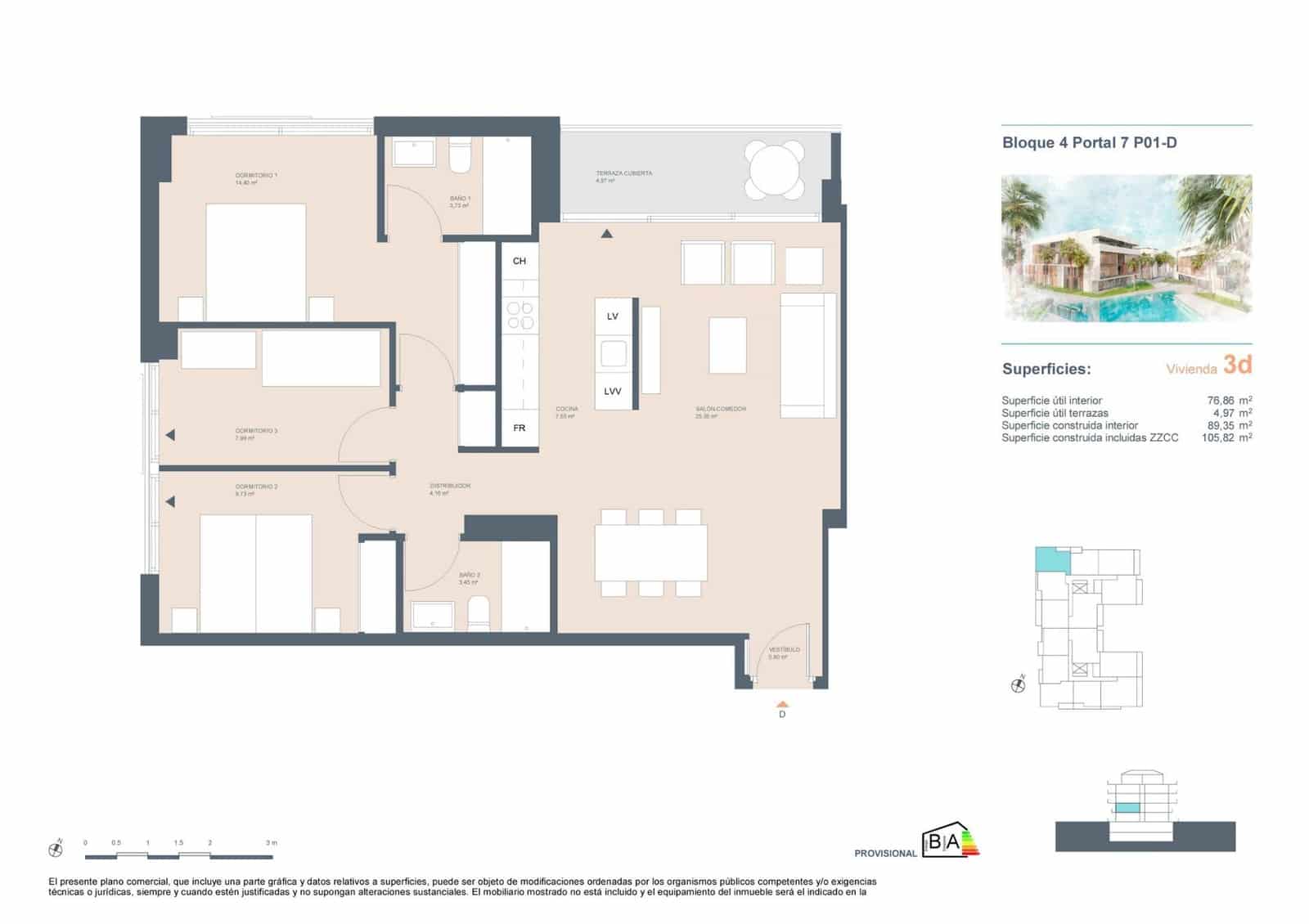 3 slaapkamer Appartement te koop in Javea / Xabia met zwembad garage - € 385.500 (Ref: 10020212)