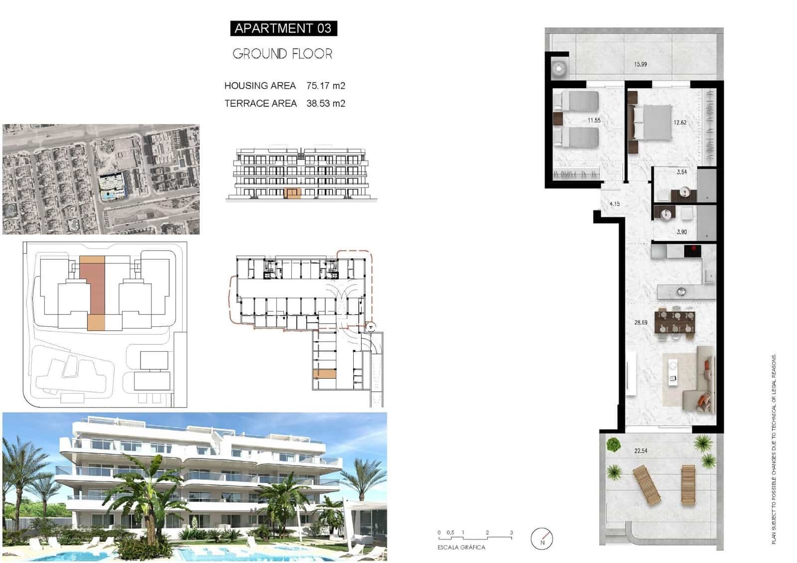2 soverom Leilighet til salgs i Orihuela Costa med svømmebasseng garasje - € 369 000 (Ref: 10020242)