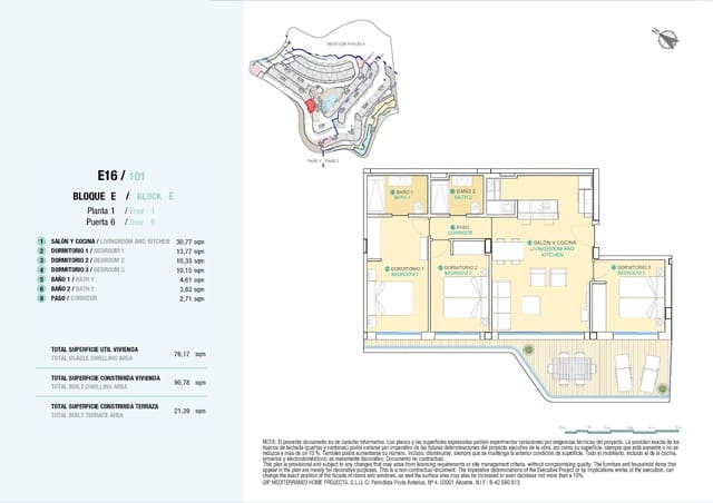 Apartamento de 3 habitaciones en Los Collados - Los Geraneos, Aguilas en venta con piscina - 431.000 € (Ref: 10026368)