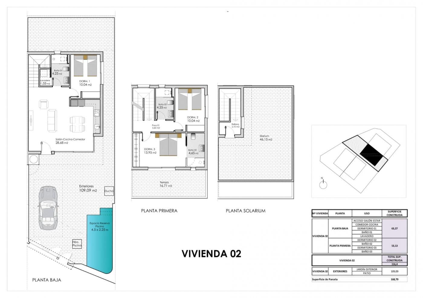 3 soverom Villa til salgs i Pilar de la Horadada med svømmebasseng - € 425 000 (Ref: 10026785)