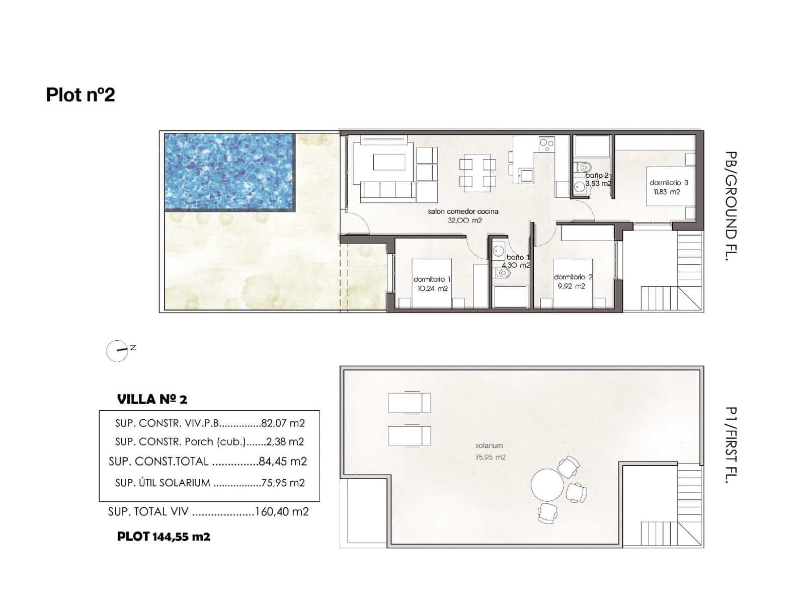3 chambre Villa/Maison Semi-Mitoyenne à vendre à Pilar de la Horadada - 415 000 € (Ref: 10029116)