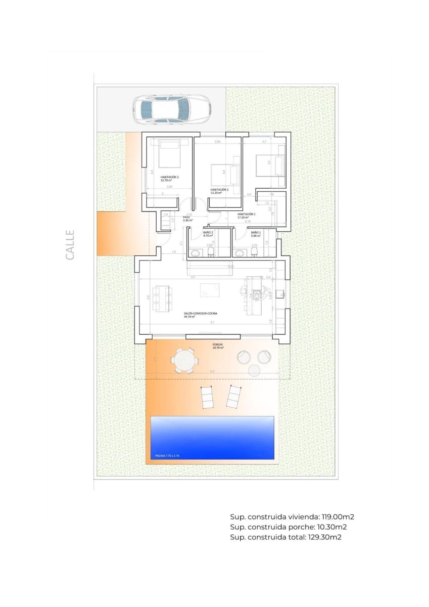 3 makuuhuone Huvila myytävänä paikassa Monforte del Cid mukana uima-altaan - 529 900 € (Ref: 10029120)