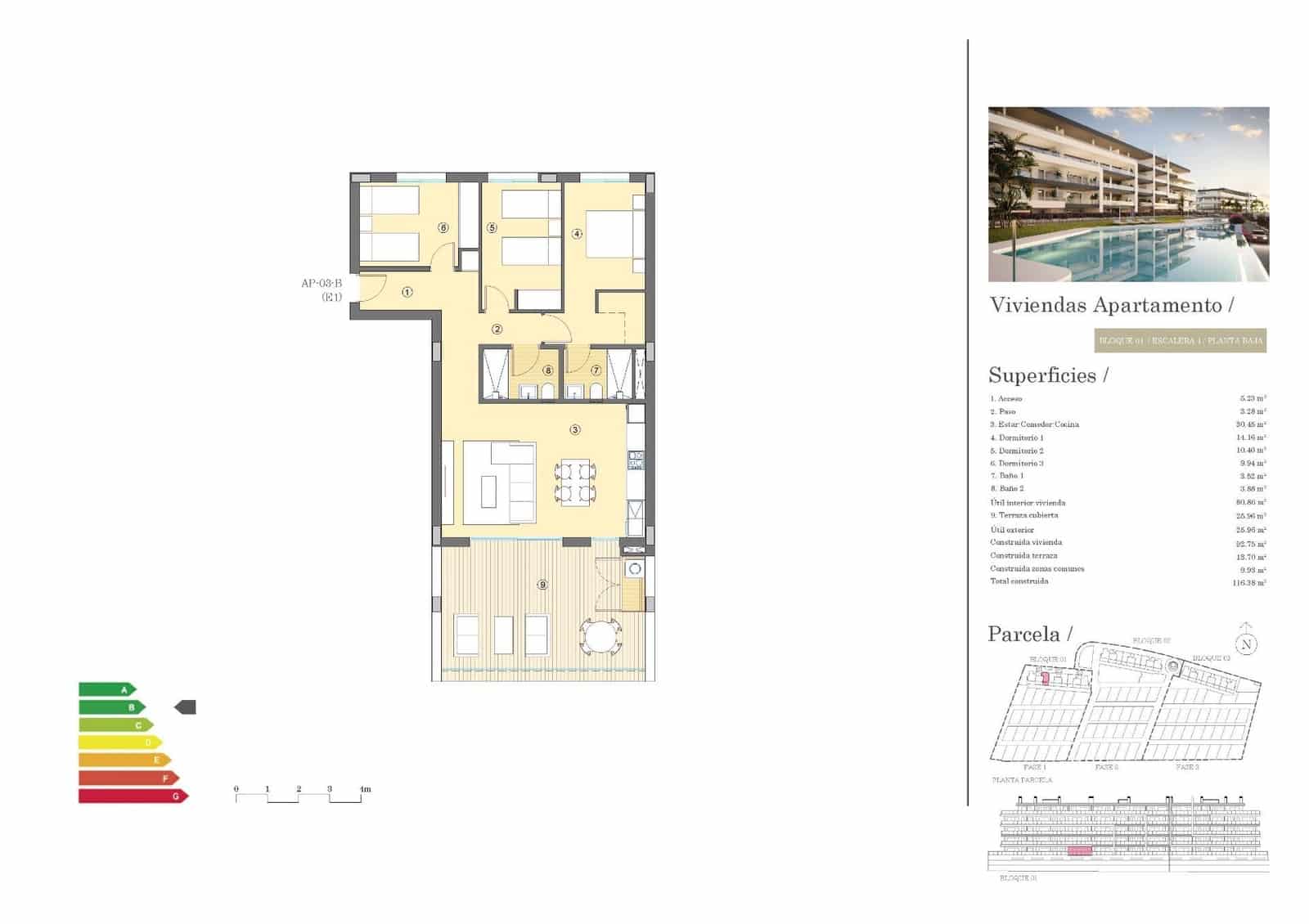 Apartamento de 3 habitaciones en Muchamiel / Mutxamel en venta con piscina - 310.500 € (Ref: 10029129)