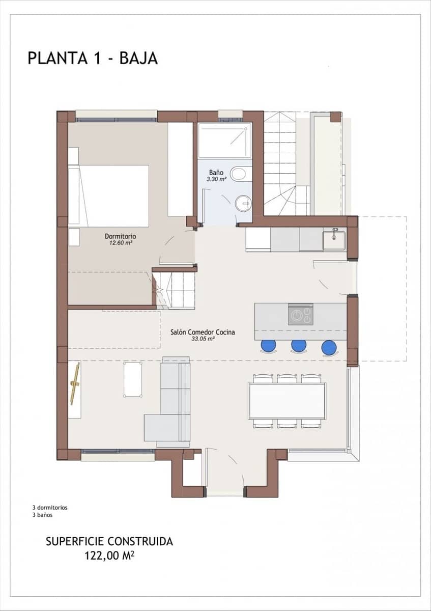3 Zimmer Villa zu verkaufen in Vera mit Pool - 475.000 € (Ref: 10030058)
