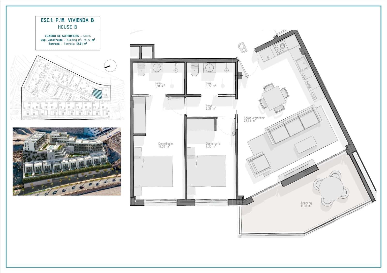 2 quarto Apartamento para venda em Aguilas com piscina - 267 000 € (Ref: 10030076)