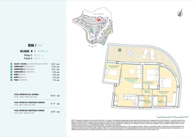3 quarto Apartamento para venda em Los Collados - Los Geraneos, Aguilas com piscina garagem - 341 000 € (Ref: 10047892)
