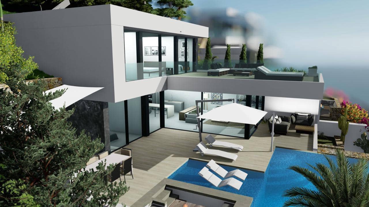 4 Zimmer Villa zu verkaufen in Calpe / Calp mit Pool Garage - 1.550.000 € (Ref: 10047901)