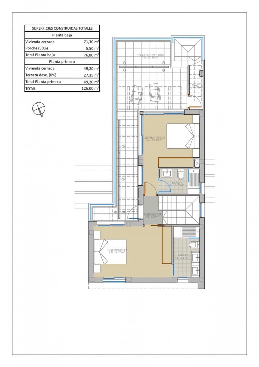 3 sovrum Villa till salu i Pilar de la Horadada med pool garage - 460 000 € (Ref: 10047976)