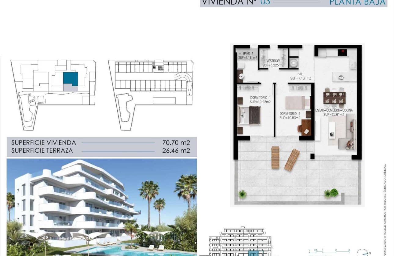 2 soverom Leilighet til salgs i Pilar de la Horadada med svømmebasseng - € 410 000 (Ref: 10100879)