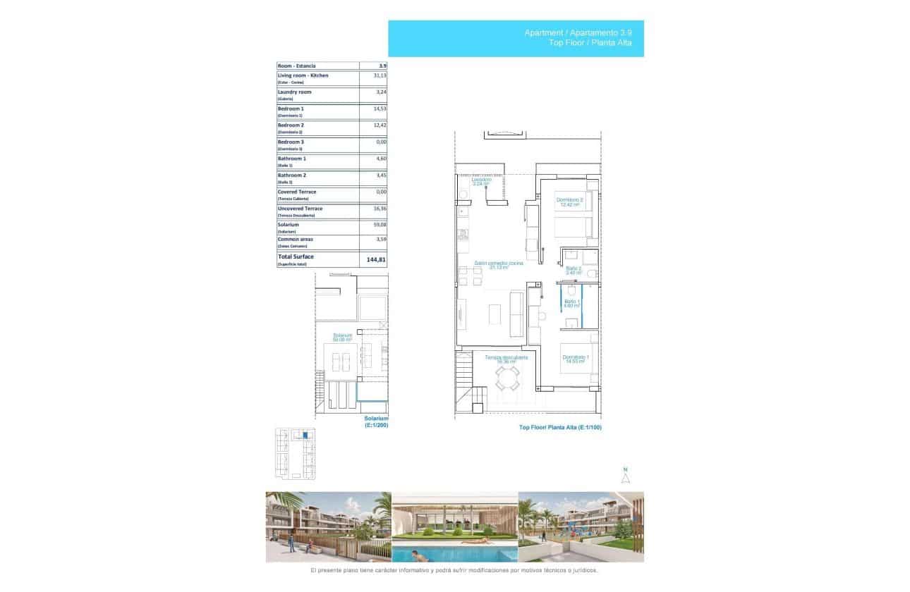 Apartamento de 2 habitaciones en Pilar de la Horadada en venta con piscina - 479.900 € (Ref: 10100885)