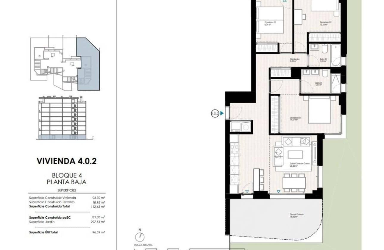 3 quarto Apartamento para venda em La Villajoyosa / Vila Joiosa com piscina - 650 000 € (Ref: 10100886)