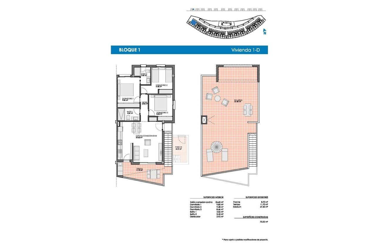 3 makuuhuone Huoneisto myytävänä paikassa Pilar de la Horadada mukana uima-altaan - 299 900 € (Ref: 10100888)
