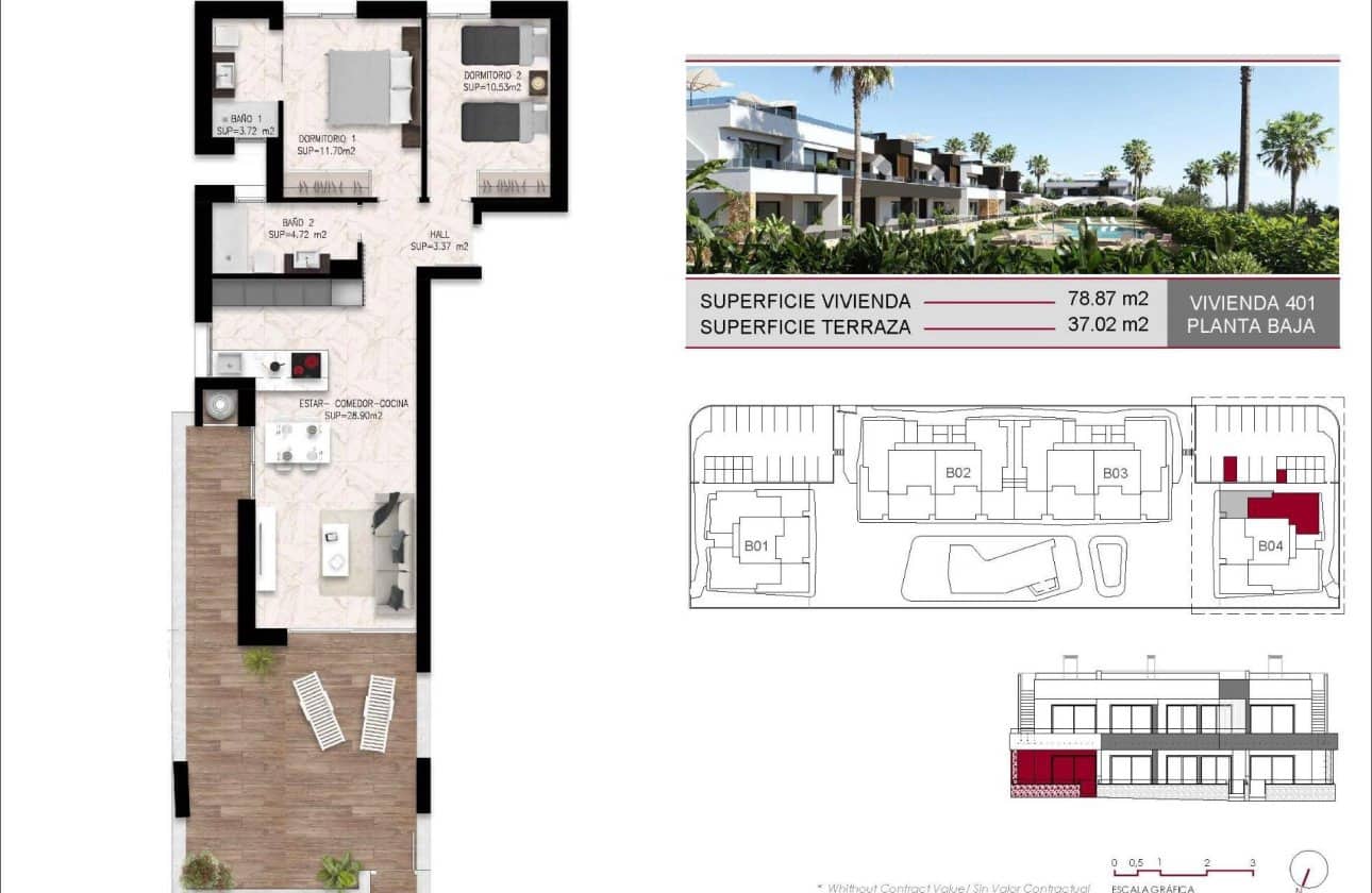 2 bedroom Apartment for sale in Rojales with pool garage - € 314,000 (Ref: 10100892)