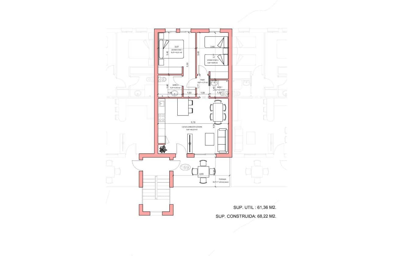 2 Zimmer Apartment zu verkaufen in La Pinilla mit Pool - 182.750 € (Ref: 10100908)