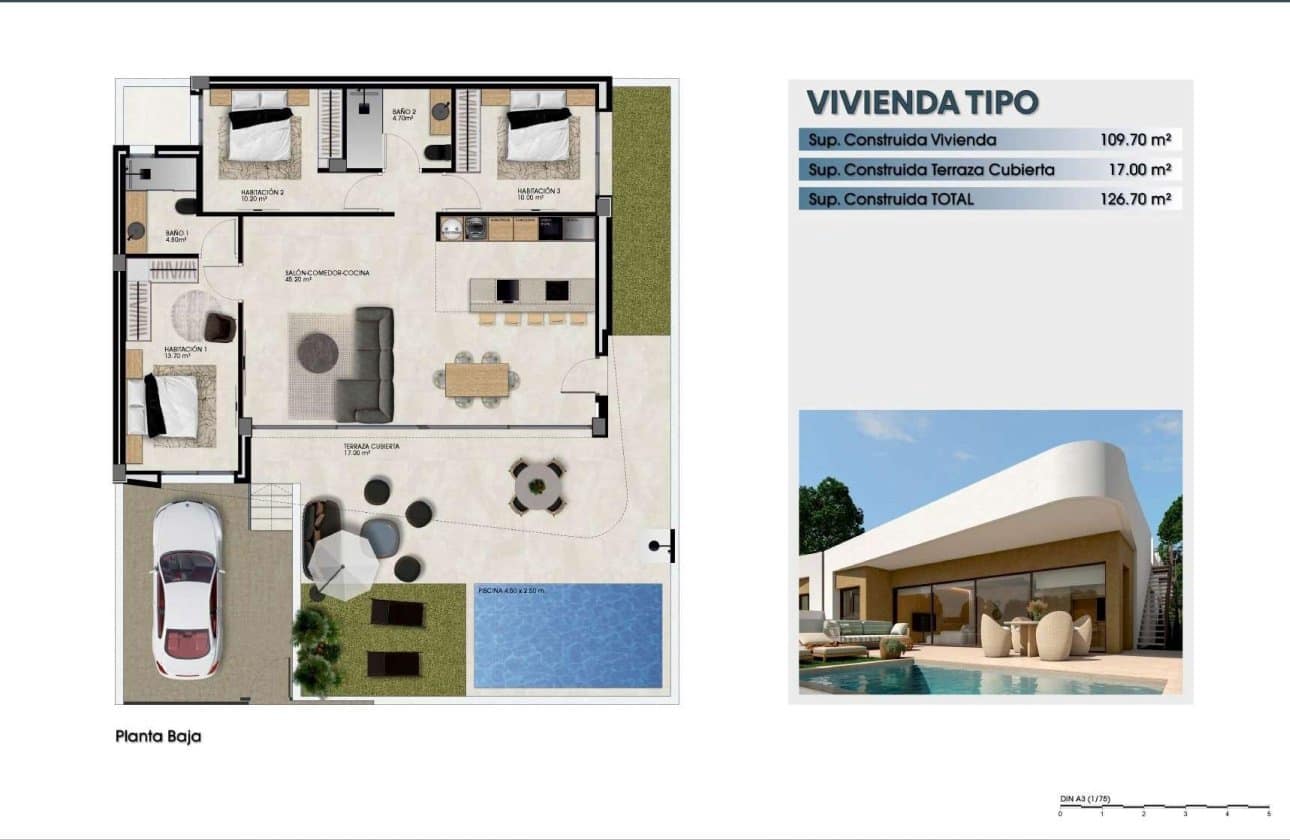 3 bedroom Semi-detached Villa for sale in Dolores with pool - € 419,900 (Ref: 10100914)