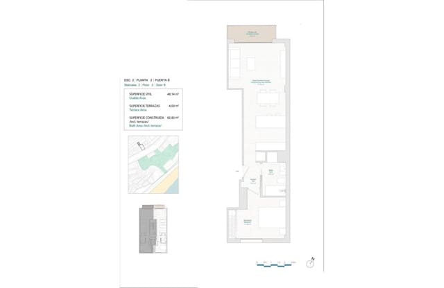 1 makuuhuone Huoneisto myytävänä paikassa Centro Urbano, La Villajoyosa / Vila Joiosa - 254 000 € (Ref: 10100915)
