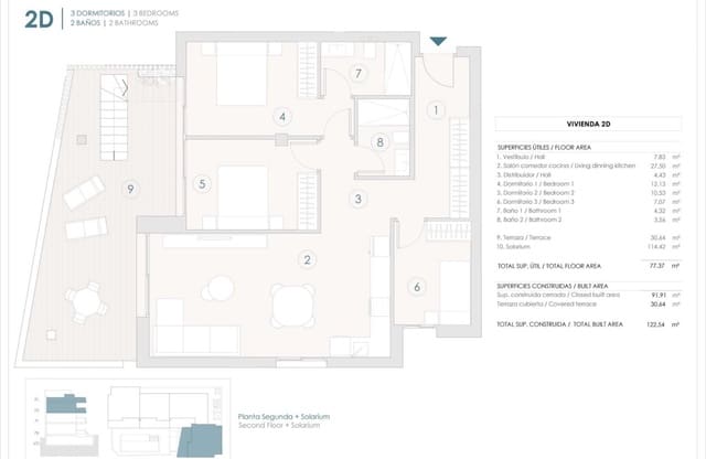 3 quarto Apartamento para venda em Benijófar com piscina - 410 000 € (Ref: 10100918)