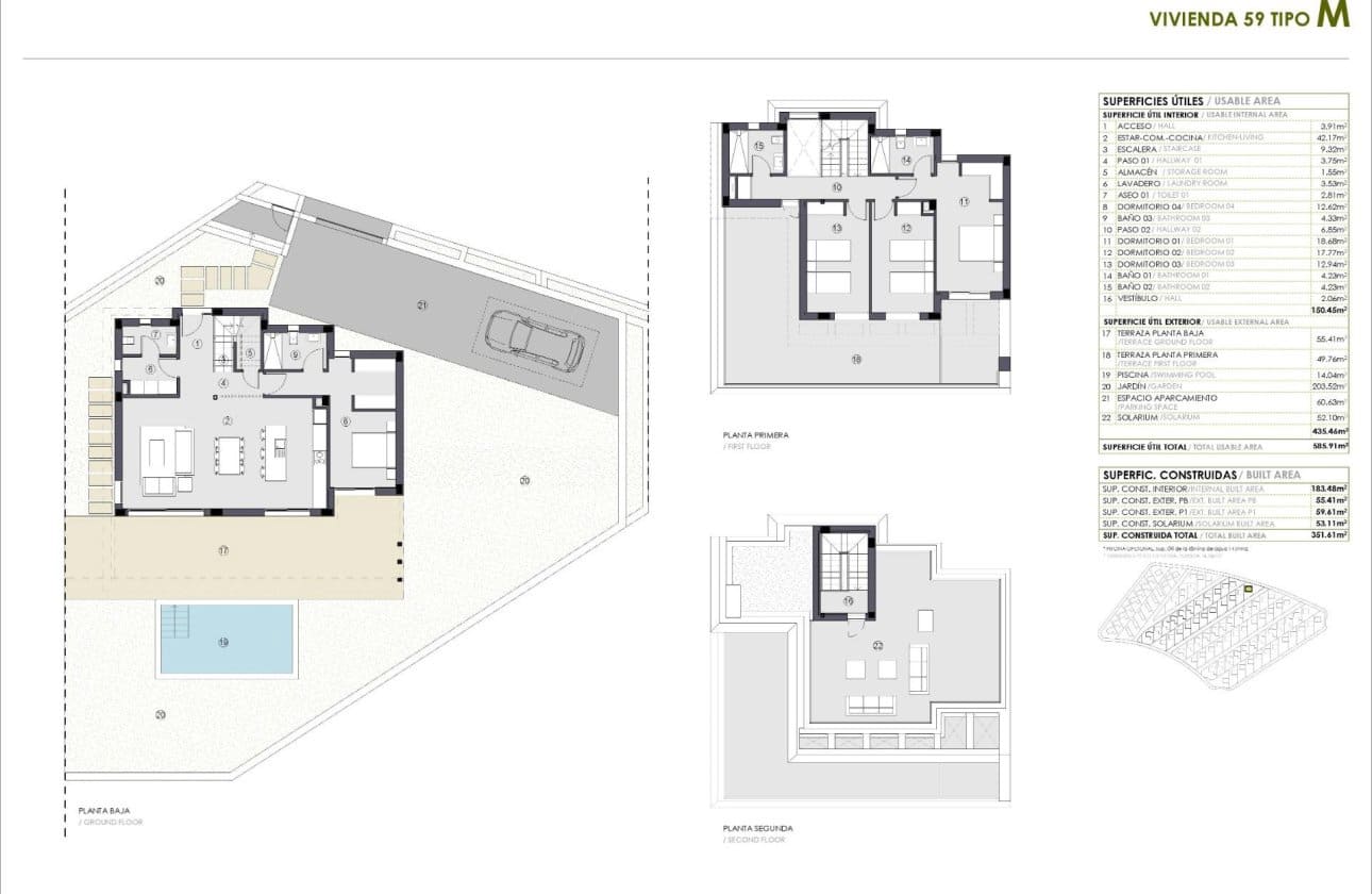 4 sovrum Villa till salu i Polop med pool - 979 400 € (Ref: 10100920)