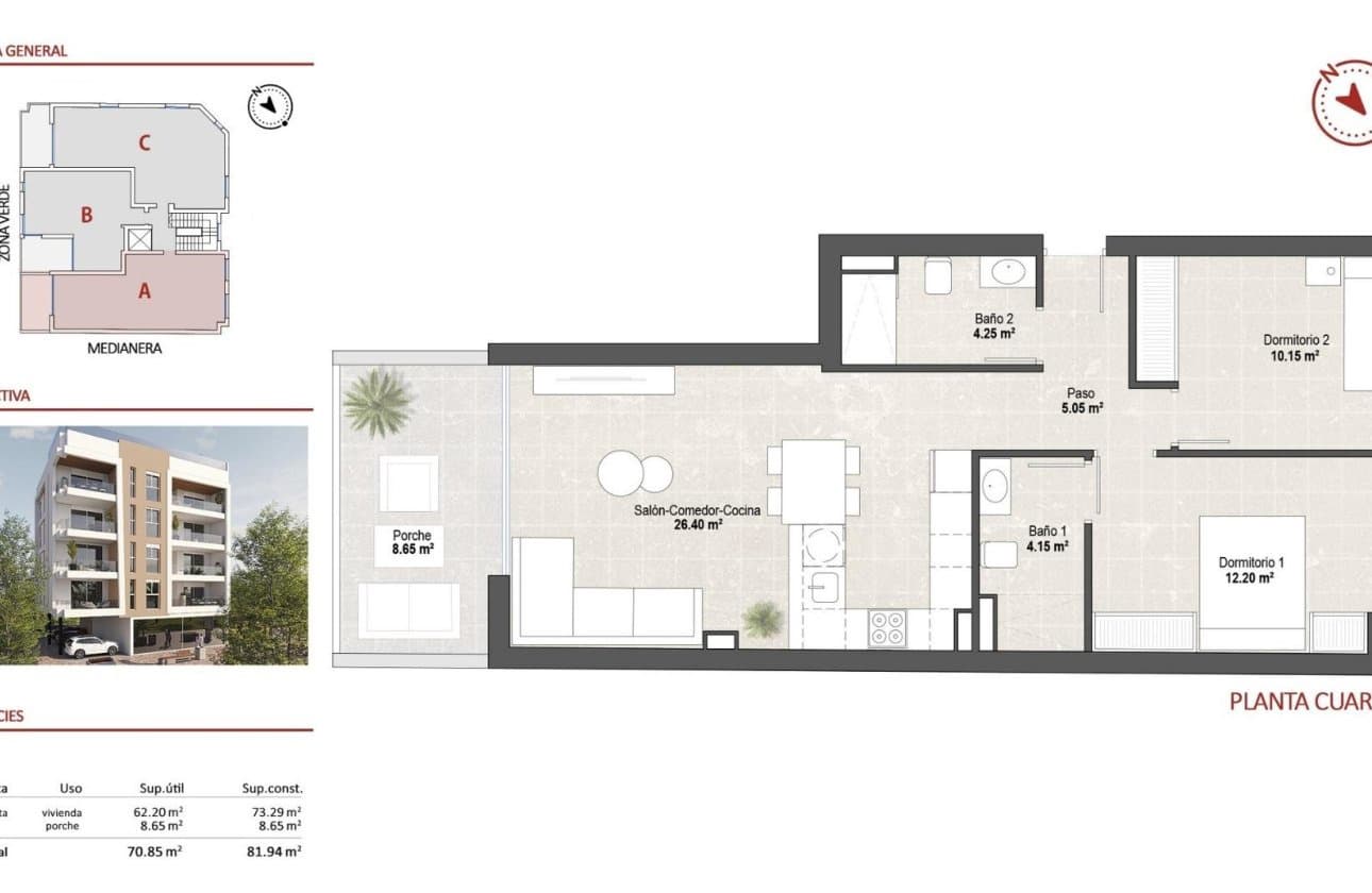 2 quarto Apartamento para venda em Lo Pagan com piscina - 259 900 € (Ref: 10100923)
