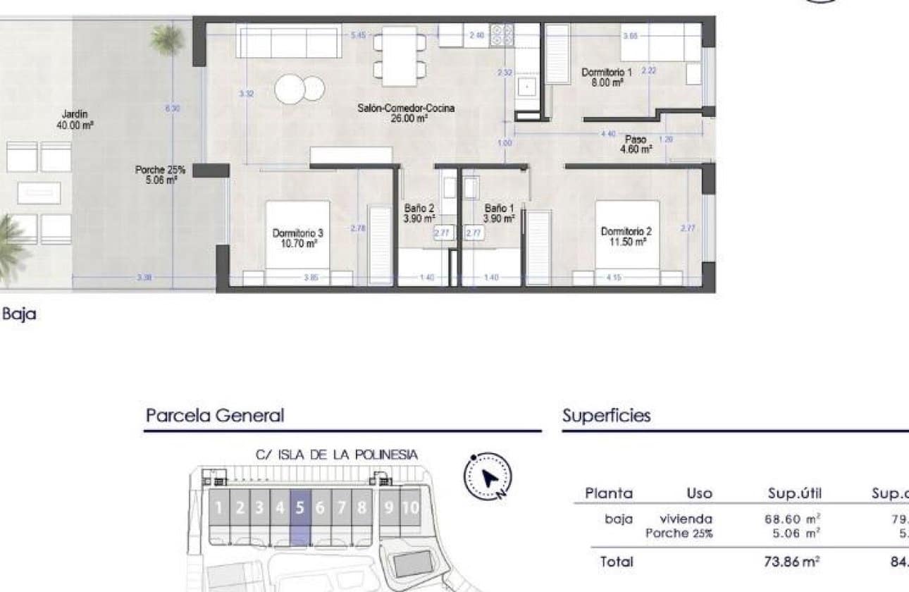 3 slaapkamer Appartement te koop in Santiago de la Ribera met zwembad - € 280.000 (Ref: 10100932)