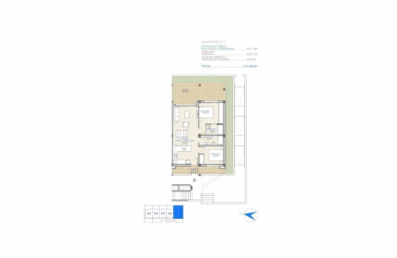 2 slaapkamer Appartement te koop in Los Alcazares met zwembad garage - € 275.000 (Ref: 10100934)