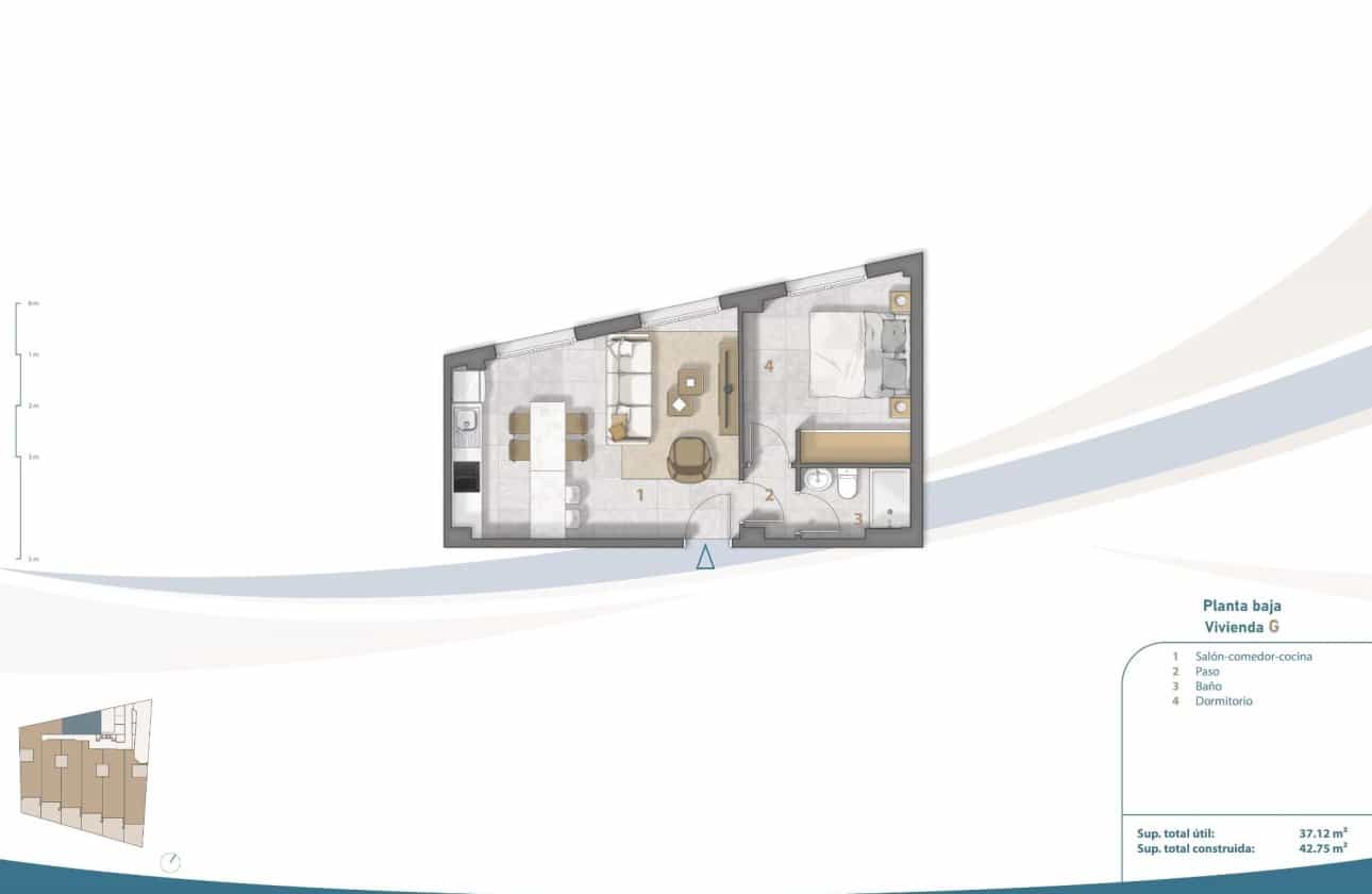 1 camera da letto Appartamento in vendita in Lo Pagan con piscina - 270.000 € (Rif: 10100937)
