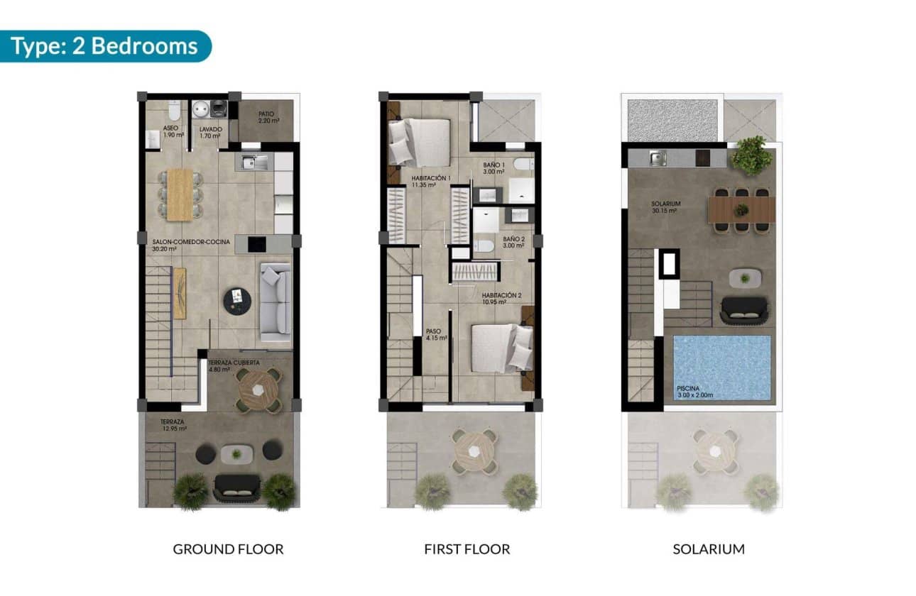 2 sovrum Semi-fristående Villa till salu i Dolores med pool - 275 000 € (Ref: 10100938)