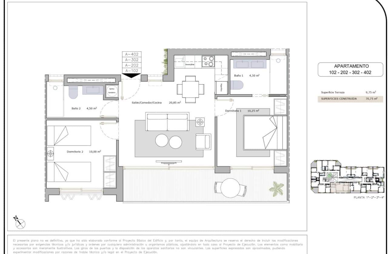 2 quarto Apartamento para venda em Lo Pagan com piscina - 230 900 € (Ref: 10100946)