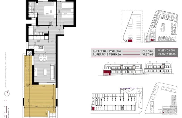2 sovrum Lägenhet till salu i Ciudad Quesada, Rojales med pool - 322 000 € (Ref: 10100948)