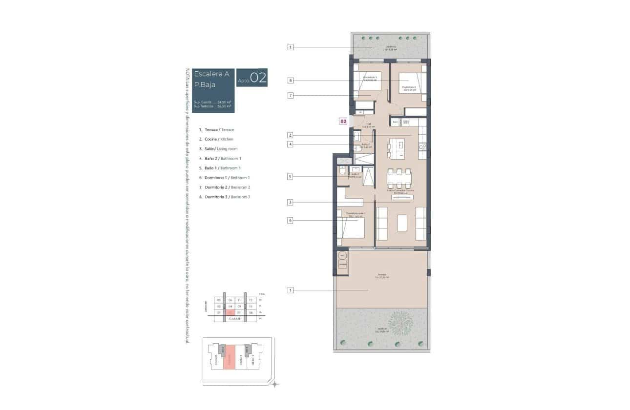 3 sypialnia Apartament na sprzedaż w Benijofar z basenem garażem - 349 900 € (Ref: 10100950)